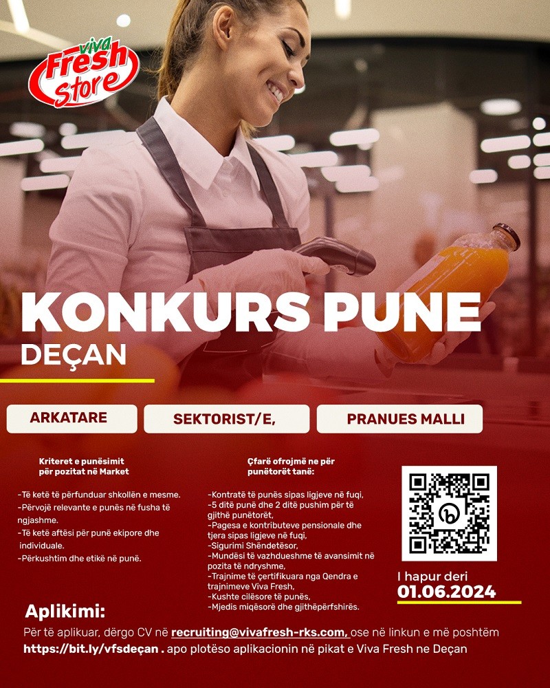 Arkatare, Sektorist/e, Pranues malli - Deçan
